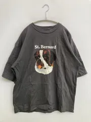 MONO-MART モノマート Tシャツ/カットソー M グレー 前面プリント ミドル丈 半袖 クルーネック(丸首)