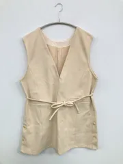 Kastane カスタネ ベスト F ベージュ 無地 リボン