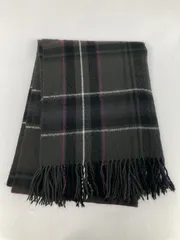 LOWRYS FARM ローリーズファーム マフラー グレー チェック柄 フリンジ