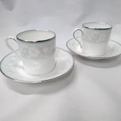 ノリタケ Noritake  Fairmont（フェアモント）カップ&ソーサー デミカップ　デミタスカップ 2客セット   ペア  U272