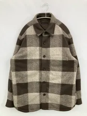 UNIQLO ユニクロ ブルゾン L ブラウン チェック柄 ミドル丈 フードなし ボタン留め