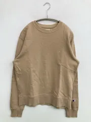 Champion チャンピオン スウェット MEDIUM ベージュ コットン 裏起毛 無地 ワンポイント ブランドロゴ 刺繍 長袖