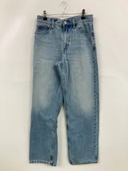 UNIQLO JW Anderson ユニクロジェイダブリューアンダーソン デニムパンツ 28(71cm) ブルー フルレングス 無地 ワンポイント スタンダード ストレート レギュラー ヴィンテージ