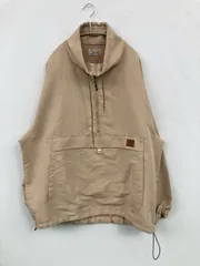 The Fox Collection ザフォックスコレクション ブルゾン L ベージュ 合成皮革/人工皮革 無地 プラスチック ミドル丈 フードなし ジップアップ プルオーバー