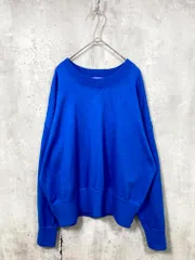 ZARA ザラ 長袖 シンプル 無地 オーバーサイズ クルーネック プルオーバー ニット セーター sizeM/青 ◇■ レディース