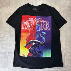 O-434 MARVEL Avengers Black Panther グラフィックプリントTシャツ サイズM