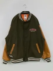 VISION STREET WEAR ヴィジョンストリートウェア スタジャン M グレー ウール・ニット 合成皮革/人工皮革 バックプリント ワンポイント ブランドロゴ 刺繍