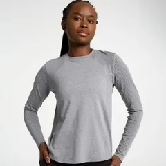 DSG レディース トップス シャツ DSG Womens Movement Seamless Long Sleeve Tee Medium Heather Grey グレー