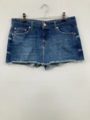 ZARA WOMAN ザラウーマン デニムパンツ EUR36 USA 4 MEX 26 ブルー ショート・ひざ上丈 無地 スタンダード ローライズ ヴィンテージ