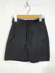 美品 mystic ミスティック ミニスカパン 台形 スカート size0/黒  ■■ レディース