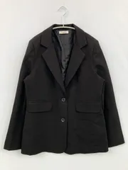 ggsing テーラードジャケット ブラック 無地 ミドル丈 フードなし シングル