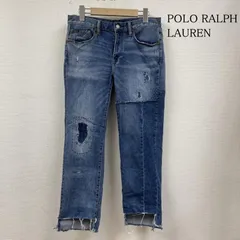 ポロラルフローレン スキニー パンツ デニム ジップフライ ジーンズ ジーパン カットオフ ダメージ加工 レディース 28インチ ISItems【USED】【古着】【中古】50129365