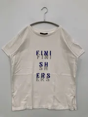 Kastane カスタネ Tシャツ/カットソー F ホワイト 前面プリント 半袖 クルーネック(丸首)