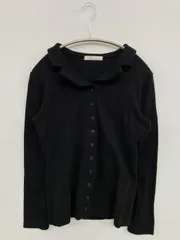 BISSER カーディガン/ボレロ ブラック コットン 無地 ミドル丈 長袖