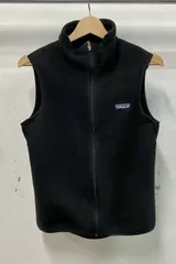 Patagonia パタゴニア ベスト 24002 99年 Flyer Vest 背面ジップポケット ロゴ アウトドア サイズXS ブラック USA製 ポリエステル100%