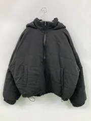 Blue Strive ブルーストライブ ダウンジャケット/コート M ブラック 無地 キルティング ショート丈 フードあり ジップアップ