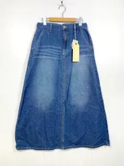 新品 nod ノッド フレア カジュアル Aライン シンプル デニムマキシロング スカート sizeXL/紺 ■■ レディース