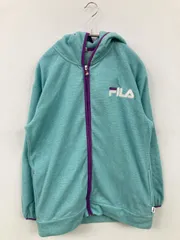 FILA フィラ パーカー L スカイブルー プラスチック ワンポイント ブランドロゴ ジップアップ 長袖