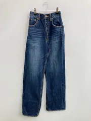 AZUL by MOUSSY アズールバイマウジー デニムパンツ 24 ブルー クロップド・半端丈 無地 スタンダード ストレート ハイウエスト ヴィンテージ