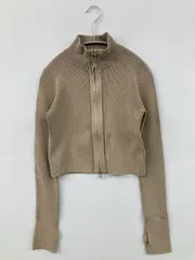 SLY スライ ニット/セーター FREE ベージュ ウール・ニット ナイロン 無地 ショート丈 長袖 タートルネック/ハイネック