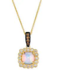 ル ヴァン レディース アクセサリー ネックレス・チョーカー・ペンダントトップ レース Le Vianeopolitan Opal 114 ctw Diamond 38 ctw Halo Pendant Necklace in 14k Gold 18 2 ex