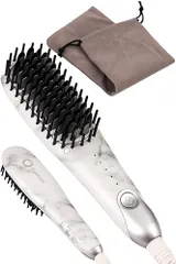 Agetuya アゲツヤ ヒートブラシ ポータブル ミニブラシ アイロン マーブル | 海外対応 ストレート ヘアアイロン 軽量 痛まない プロ仕様 210℃t