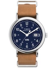 タイメックス メンズ アクセサリー 腕時計 レザー Timex Mens Analog Brown Leather Strap Watch 40mm Brown ブラウン
