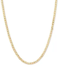 イタリアン ゴールド レディース アクセサリー ネックレス・チョーカー・ペンダントトップ レース Italian Gold Lightweight Fine Curb Link 18 Chainecklace in 14k Yellow Gold イエロー