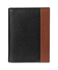 コールハーン メンズ アクセサリー 財布 Cole Haan Mens RFID TwoTone Pebbled Magnetic Passport Wallet Black ブラックのサムネイル