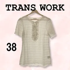 TRANS WORK トランスワーク トップス カットソー 半袖 レース エレガント きれいめ オシャレ レディース ホワイト 38のサムネイル