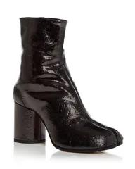 マルタンマルジェラ レディース シューズ ブーツ・レインブーツ ヒール Maison Margiela Womens Tabi Split Toe Block Heel Booties Gun Metのサムネイル