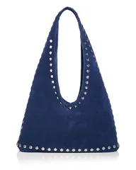 アクア レディース バッグ スエード AQUA Studded Suede Hobo Bag Exclusive Navy ネイビー