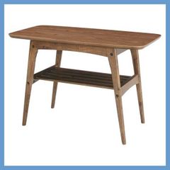 天然木のセンターテーブル（Ｓ）「W75×D40×H48cm」（収納棚付き）No.227（トムテシリーズ）／ウォルナット