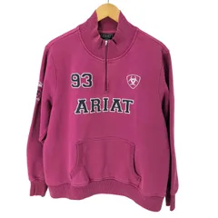 ユーズドフルギ USED古着 {{ARIAT }} ハーフジップ ロゴ刺繍スウェット メンズ import：XL 