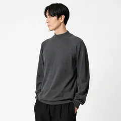 BEAUTY&YOUTH UNITED ARROWS SUPER130 ビューティーアンドユース ユナイテッドアローズ 長袖 モックネック ニット セーター  無地 グレー メンズ 1213-117-4226