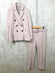 RUIRUE BOUTIQUE ルイルエブティック   ダブルブレスト   セットアップ ジャケット パンツ スーツ sizeS/ピンクベージュ■■レディース