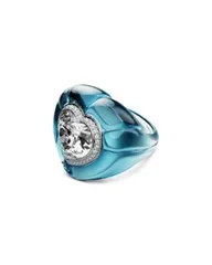 スワロフスキー メンズ アクセサリー リング Swarovski Dulcis Multicolor Crystal Heart Statement Ring Blue ブルー