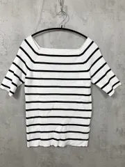 ROPE' PICNIC ロペピクニック スクエアネックリブニット プルオーバー size38/黒×白 ■■レディース