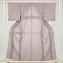 たんす屋 TANSU-YA 着物 リユース着物 夏色無地 灰桜 くすみピンク セミフォーマル 夏 絹 未洗い 【身丈】146cm【裄丈】62.5cm MS8015