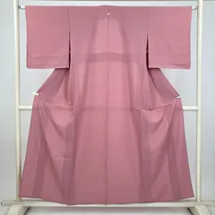 たんす屋 TANSU-YA 着物 リユース着物 夏色無地 鴇浅葱 ピンク セミフォーマル 夏 絹 未洗い 【身丈】150.5cm【裄丈】63cm MS8013