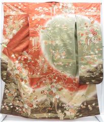 【着物】アンティーク　和装小物　ビーズバッグ　花柄24w-10766 着物】アンティーク 和装小物 ビーズバッグ 花柄24w-10766の通販 by