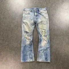 イタリア製 DIESEL ZATINY Blue Eyecons 2012/1 Edition REGULAR BOOTCUT ディーゼル ブルーアイコン デニムパンツ レギュラーブーツカット ジーンズ ダメージ加工 フェアリーグランジ y2k