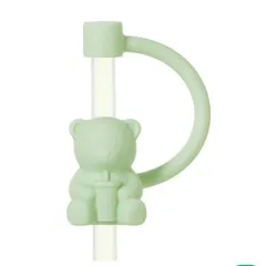 スタバ　ミステリーカラーチェンジングリユーザブルカップ　ストローキャップ　ベアリスタ　グリーン