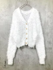 rienda リエンダ 定価9900円 チュールファブリック2WAYニットトップス カーディガン sizeF/白 ■■レディース