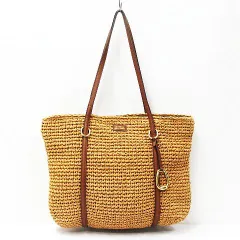 LAUREN RALPH LAUREN ラルフローレン かごバッグ トートバッグ ブラウン レディース LF005-08-0317⑤
