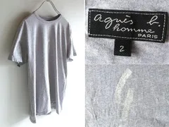agnes b. homme アニエスべーオム 2017SS SAZ9 TS ポワンディロニー アイコン ロゴプリント Tシャツ 半袖カットソー 2 グレーのサムネイル