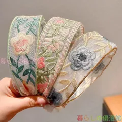 カチューシャ キッズ 子供用 ヘアアクセサリー リボン レース 花刺繍 シンプル かわいい おしゃれ 発表会 結婚式 パーティー フォーマル lf0319