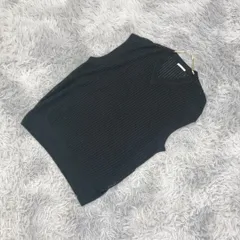 【美品】GU ジーユー ウォッシャブルメッシュニットベスト (S) 大人カワイイ 上品