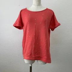 LOWRYS FARM ビジュートップス 赤 半袖 L ゆったり カットソー ドルマン　20260309-0008