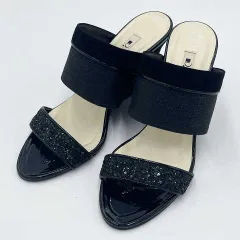 DIANA　ダイアナ　オープントゥウェッジソールサンダル　ブラック　Mサイズ　□〇☆